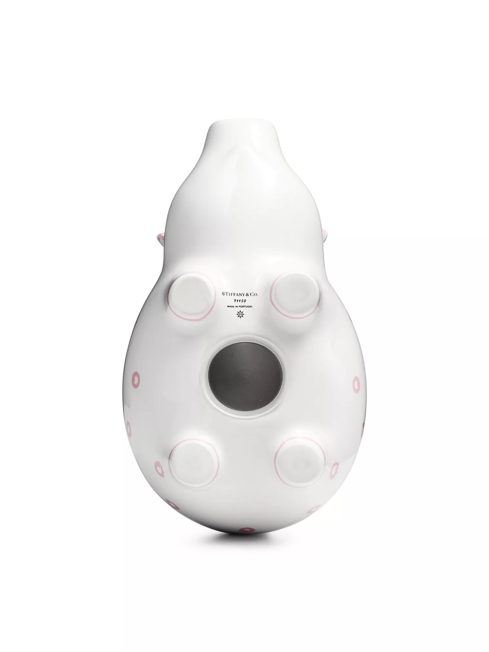 Tiffany&Co Pink Polka Dot Piggy Bank in Earthenware with Pink Accents - Picture 7 of 7